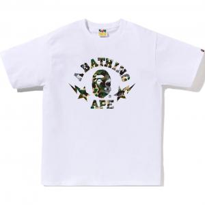Bape 1st Camo Crazy Sta футболка College A BATHING APE, белый