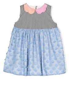 Wauw Capow By Bangbang Hibiscus embroidered sleeveless dress, синий