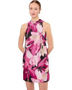 Женское платье Adrianna Papell A-Line Jacquard Short, Pink Multi