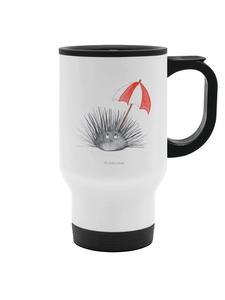 Термокружка в виде морского ежа без слогана, белая Mr. & Mrs. Panda