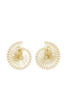 Серьги-спирали из искусственного жемчуга Rabanne, золотой
