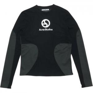 Футболка с принтом логотипа Acne Studios, черный