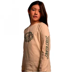 Футболка с длинным рукавом Santa Cruz Check oval mono front, коричневый