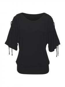 черная рубашка с круглым вырезом LASCANA