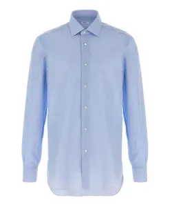 Рубашка в виде сот Barba, синий