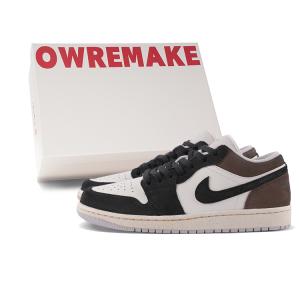 Jordan Эйр 1 устойчивые к истиранию лоу-топ скейтборд кроссовки унисекс черно-коричневые - коричнево-черные, цвет Brown Black