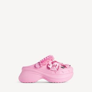Женские сабо crocs mule jibbitz светло-розовые BALENCIAGA, светло-розовый