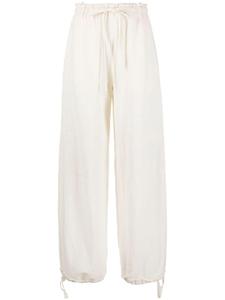 Брюки палаццо с кулиской Acne Studios, белый