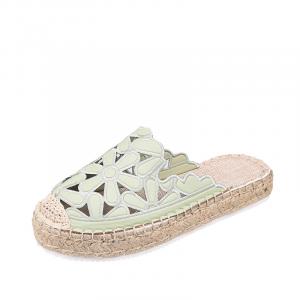 TAFN Женские тапочки с закрытым носком на резиновой подошве устойчивые к истиранию светло-зеленые, цвет Light Green