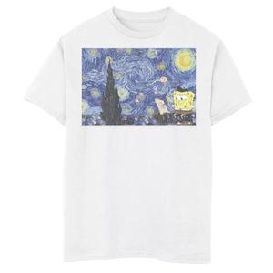 Футболка с рисунком «Губка Боб Квадратные Штаны» для мальчиков 8–20 лет «Звездная ночь» Nickelodeon