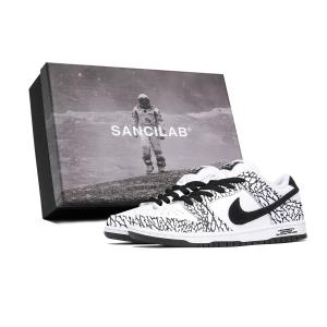 Nike Dunk SB LOW PRO 'White Suede/Black' амортизация низкие кроссовки для скейтбординга унисекс black white