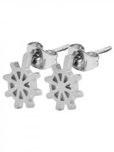 Adeliás Женское колье - цепочка-якорь из нержавеющей стали, 43 см, серебро