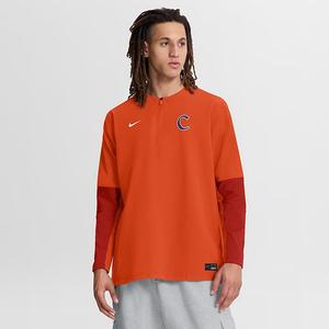 Мужская оранжевая ветровка Clemson Tigers Dugout Dri-Fit с молнией на четверть Nike