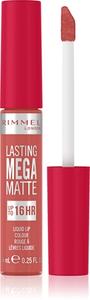 Легкая матовая жидкая помада 16 ч Rimmel Lasting Mega Matte, Coral Sass 7,4 ml