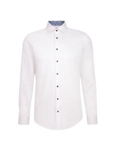 Рубашка делового кроя Slim Fit SEIDENSTICKER Schwarze Rose, белый