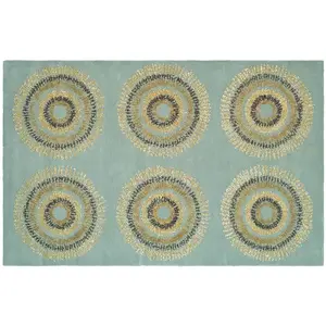 Шерстяной ковер Soho Artistic Circles Safavieh, мультиколор, 107x168 см