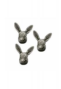 Набор декоративных значков Gimont, 3 шт., античное серебро Loberon, antiksilber