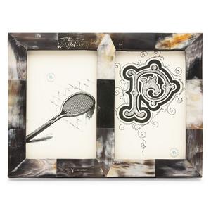 Двойная рамка для голубей и пуделей Essen Horn, 4 x 6 дюймов Pigeon & Poodle, синий