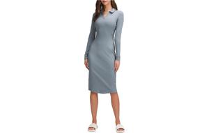 Lululemon Женское платье с длинными рукавами belgian blue