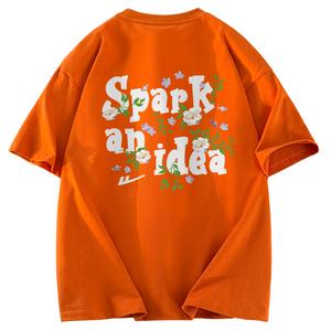 Футболка Unisex Crew Neck Moderate Heavyweight WARRIOR, оранжевый (heavyweight and 100% cotton)