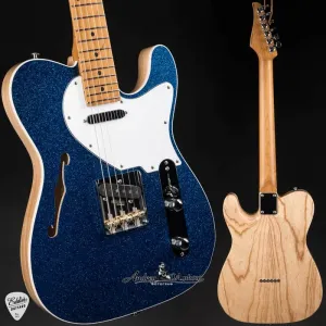 2024 - Эксклюзивная кастомная классическая гитара Suhr Eddie T с обжигом - синий блеск