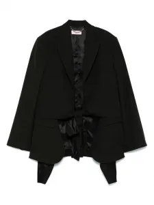Пиджак строгого кроя с узлом Martine Rose, черный