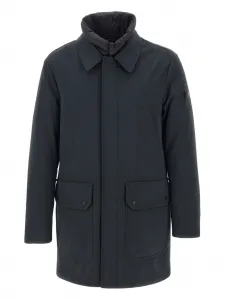 Пальто с двойным воротником и накладными карманами Peuterey, черный