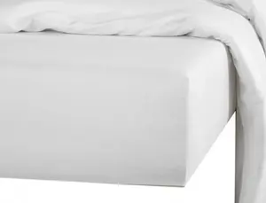 Простыня на резинке Оливия 180 х 200 см хлопок белый De Witte Lietaer