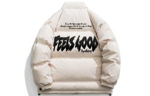 Пуховик унисекс Pepe The Frog, экрю (на пуговицах)