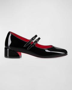 Балетки из лакированной кожи Girl's Jane, для малышей/детей Christian Louboutin, цвет Black/Loubi