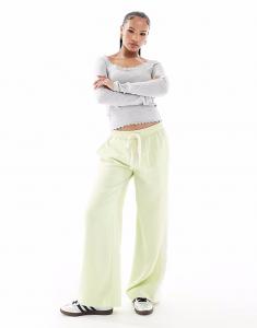 Брюки ASOS DESIGN Petite с контрастной вставкой цвета лайма