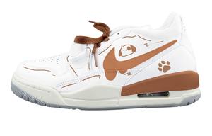 Jordan Легги 312 низкие баскетбольные кроссовки Unisex белые коричневые