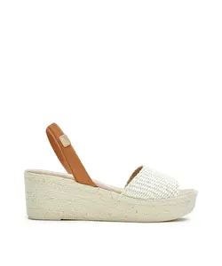 Женские сандалии на платформе с джутовой подошвой Castell Menorca, бежевый