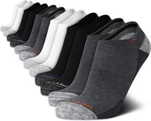 Мужские носки Calvin Klein No Show - 12 пар мягких эластичных повседневных носков с низкой посадкой и нескользящей пяткой, Grey Heather Assort