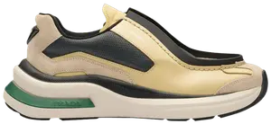 Кроссовки Prada Systeme Brushed Leather Sneaker 'Vanilla Anthracite', кремовый