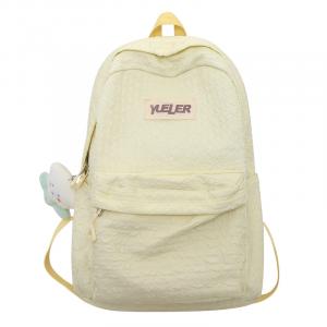 OUZIHUANG Нейлоновый рюкзак большого размера унисекс черный белый желтый зеленый розовый синий, Yellow with Charm