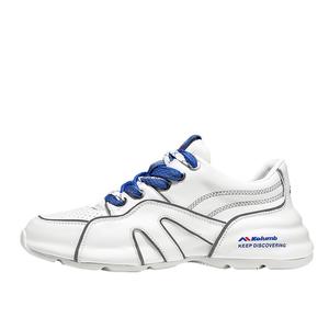 KOLUMB Износостойкие амортизирующие низкие повседневные кроссовки мужские, бело-зеленые