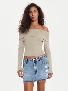 Облегающий свитер Guess, бежевый