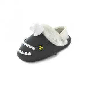 Зимние акульи грибовидные кроссовки Shark Winter Sharkicks, повседневные туфли с ремешком унисекс HelloSlippers, Black