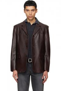 Пиджак из овечьей кожи растительного происхождения Tonywack, коричневый