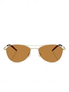 Солнцезащитные очки с металлической оправой и тонированными очками Oliver Peoples, золотой