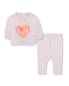 Детский комплект из толстовки и леггинсов розового цвета Billieblush, светло-розовый