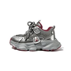 Скользоустойчивые противоударные износостойкие дышащие легкие амортизирующие детские повседневные кроссовки Kids' BELLE, серебряный/фиолетовый