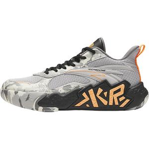 Детские баскетбольные кроссовки Cement Kryptonite Slip Resistant, Abrasion Resistant, Breathable Low top серые Antakids, Floating Cloud серый/Sandstorm серый
