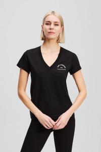 Хлопковая футболка Karl Lagerfeld, черный