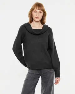 Женский джемпер с вырезом Бардо Andam, черный