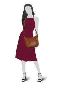 Сумка через плечо Spikes & Sparrow "Cross Over", натуральная кожа, цвет Cognac