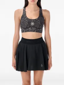 Спортивный топ со змеиным принтом Adidas By Stella Mccartney, серый