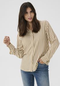 Блуза Culture Button-down blouse, Dune White Stripe/Beige