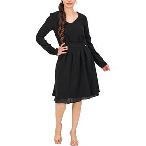 ARMANI EXCHANGE Женское черное платье с длинными рукавами AE